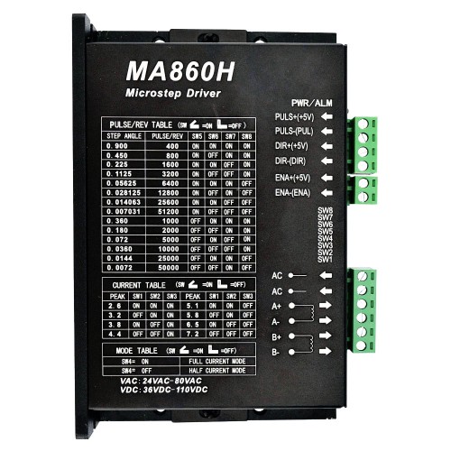 Analoger Schrittmotortreiber MA860H max. 80VAC oder 110VDC 2,4-7,2A