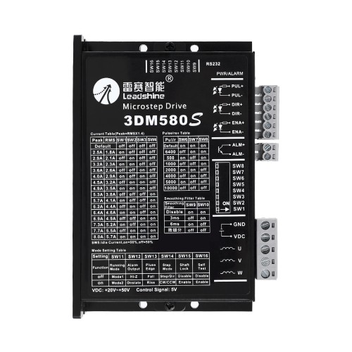 Leadshine 3 Phasen Digitaler Schrittmotorsteuerung 3DM580S 0,5-8,0A 20-74VDC für Schrittmotor