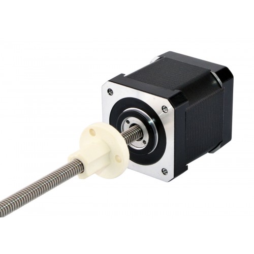 Nema 17 External Linear Schrittmotor Aktuator 17LS19-1304Q-250E Linearhub 4,877mm Hublänge 250mm