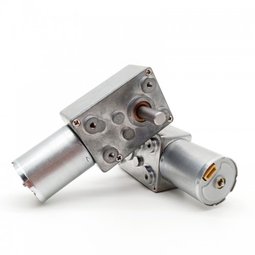 2 Stück 12V/24V Bürstenloser DC Schneckengetriebemotor 2,7W Welle 6mm mit 90 Grad Abtriebswelle Schneckengetriebe