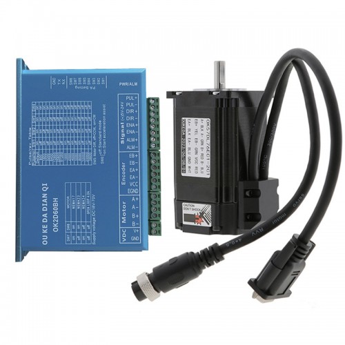 OUKEDA Nema 23 Closed Loop Schrittmotor Kit OK57DL76EC1-2C1+OK2D60BH 2,0 Nm 1,8 Grad mit OK2D60BH-Treiber