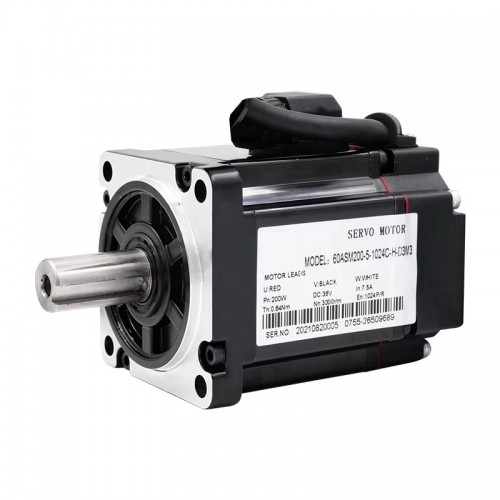 36V DC Servomotoren 200W 60ASM200-5-1024C 0,64N.m 7,5A 3000 U/min mit 1024 Zeilen Magnet Encoder 60x60mm