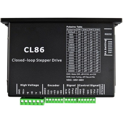 Closed Loop Schrittmotor Treiber CL86 0-8,2A 24-80VDC für Nema 34 Schrittmotor