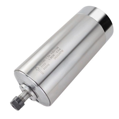 1,5KW Wassergekühlt AC-Spindelmotor GDZ80-1,5A 110V 24000U/min 400Hz ER11 Spannzange CNC VFD Motor