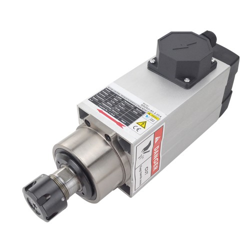 2,2KW Luftgekühlter Quadratischer AC Motorspindel GDZ93×82-2.2C4 380V 18000U/min 300Hz ER25 Spannzange