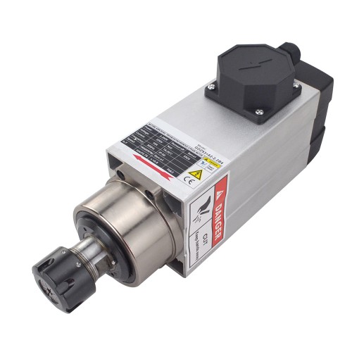 2,2KW Luftgekühlter Quadratischer AC-Spindelmotor GDZ93×82-2.2B4 220V 10A 18000U/min 300Hz ER25 Spannzange