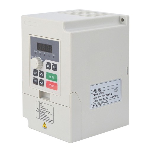 2,2kW Frequenzumrichter (VFD) V70-2.2S2 CNC Spindel Frequenzumrichter 3PS 11A 220V