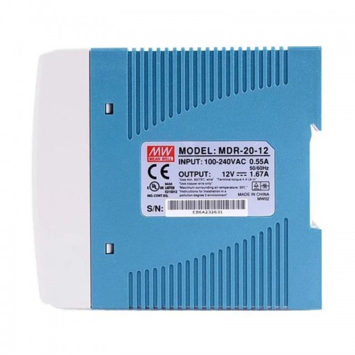MeanWell MDR-20-12 Hutschienen Netzteil 12V 1,67A 20W