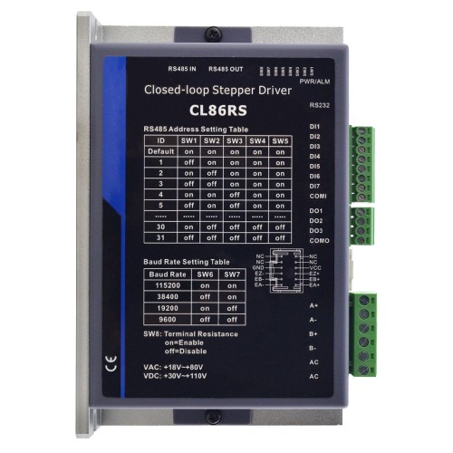 Modbus RS485 Closed Loop Schrittmotor Steuerung CL86RS 2,1-8,0A 30-110VDC / 18-80VAC