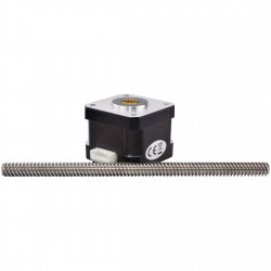 Nema 17 Non Captive Linearaktuatoren 17LS13-0404N-150G Linearhub 8mm Hublänge 150mm 26Ncm