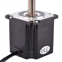 Nema 23 Non Captive Linear Schrittmotor 23LS22-2004N-355T 2A Linearhub 2mm Hublänge 300mm 1,2Nm