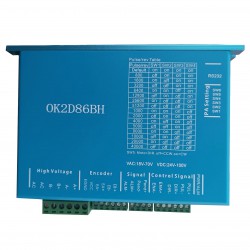 Closed Loop Schrittmotor Steuerung 0~6A 24~100VDC OK2D86BH (mit Kühler und Lüfter) für Nema 34 Schrittmotor