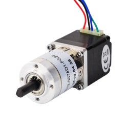 Nema 11 Planetengetriebe Schrittmotor 11HS12-0674D1-PG27 mit Hinterwelle und 27:1 Getriebe