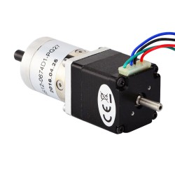 Nema 11 Planetengetriebe Schrittmotor 11HS12-0674D1-PG27 mit Hinterwelle und 27:1 Getriebe