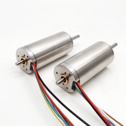 2 Stück Φ30mm 24V/48V Doppelwelle Bürstenloser Kernloser Motor TBC3067 0,973kg.cm/0,9kg.cm 160W