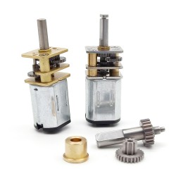2 Stück 2,4V/5V Mini PM DC Bürsten Stirnradgetriebemotor GM12-N20VA mit Verhältnis 10~1000 Stirnradgetriebe