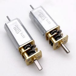 2 Stück 6V/12V Bürsten PMDC Getriebemotor GM14-050SH mit Verhältnis 3~350 Stirnradgetriebe