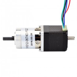 Nema 11 Getriebe Schrittmotor 11HS12-0674D-PG27 mit Hinterwelle und 27:1 Planetengetriebe