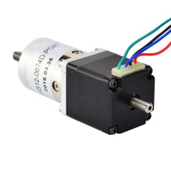 Nema 11 Getriebe Schrittmotor 11HS12-0674D-PG27 mit Hinterwelle und 27:1 Planetengetriebe