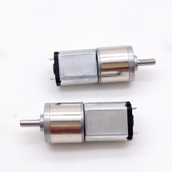 2 Stück Φ15,5mm 6V/12V Bürsten PMDC Getriebemotor GM16-030PA mit Verhältnis 18~336 Stirnradgetriebe