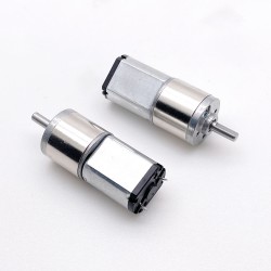 20 Stück Φ15,5mm 6V/12V Bürsten PMDC Getriebemotor GM16-030PA mit Verhältnis 18~336 Stirnradgetriebe