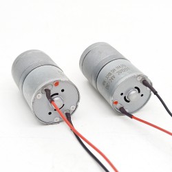 2 Stück Φ25mm 6V/12V Bürsten PMDC Getriebemotor GM25-320SH mit Verhältnis 4~499 Stirnradgetriebe