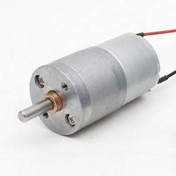 2 Stück Φ25mm 6V/12V Bürsten PMDC Getriebemotor GM25-320SH mit Verhältnis 4~499 Stirnradgetriebe