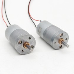 2 Stück Φ25mm 6V/12V Bürsten PMDC Getriebemotor GM25-320SH mit Verhältnis 4~499 Stirnradgetriebe