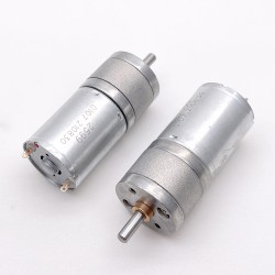 2 Stück Φ24,4mm 6V/12V Bürsten PMDC Getriebemotor PMDC Motor GM25-370CA mit Stirnradgetriebe