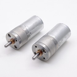 2 Stück Φ24,4mm 6V/12V Bürsten PMDC Getriebemotor PMDC Motor GM25-370CA mit Stirnradgetriebe