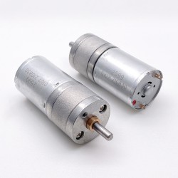 2 Stück Φ24,4mm 6V/12V Bürsten PMDC Getriebemotor PMDC Motor GM25-370CA mit Stirnradgetriebe