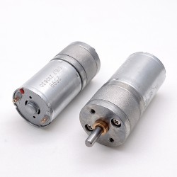 2 Stück Φ24,4mm 6V/12V Bürsten PMDC Getriebemotor PMDC Motor GM25-370CA mit Stirnradgetriebe