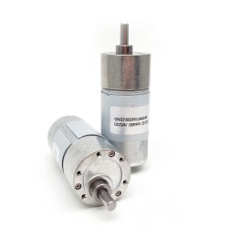 2 Stück Φ37mm 12V/24V Bürsten Stirnradgetriebemotor GM37-555 mit Verhältnis 6~810 Stirnradgetriebe
