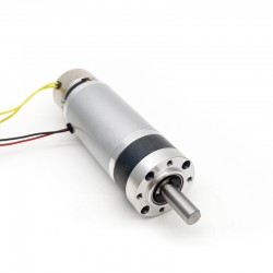 2 Stück Φ42mm 24V DC Planetengetriebemotor GMP42-4278 Wellendurchmesser 9mm mit Bremse + Planetengetriebe