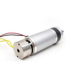 2 Stück Φ42mm 24V DC Planetengetriebemotor GMP42-4278 Wellendurchmesser 9mm mit Bremse + Planetengetriebe