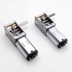 2 Stücke 6 V/12 V Mini DC Schneckengetriebemotor 0,3W Welle 4 mm mit 90 Grad Abtriebswelle Schneckengetriebe