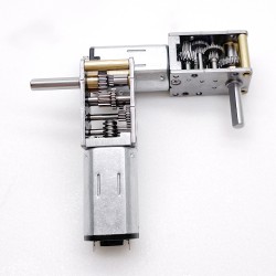 2 Stücke 6 V/12 V Mini DC Schneckengetriebemotor 0,3W Welle 4 mm mit 90 Grad Abtriebswelle Schneckengetriebe