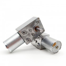 2 Stück 12V/24V Bürstenloser DC Schneckengetriebemotor 2,7W Welle 6mm mit 90 Grad Abtriebswelle Schneckengetriebe