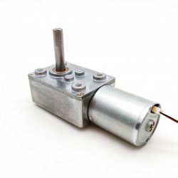 2 Stück 12V/24V Bürstenloser DC Schneckengetriebemotor 2,7W Welle 6mm mit 90 Grad Abtriebswelle Schneckengetriebe