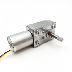 2 Stück 12V/24V Bürstenloser DC Schneckengetriebemotor 2,7W Welle 6mm mit 90 Grad Abtriebswelle Schneckengetriebe