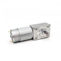 2 Stück 12V/24V Permanentmagnet DC-Schneckengetriebemotor 8,8W Welle 8mm mit 90 Grad Abtriebswelle Schneckengetriebe