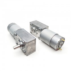 2 Stück 12V/24V Permanentmagnet DC-Schneckengetriebemotor 8,8W Welle 8mm mit 90 Grad Abtriebswelle Schneckengetriebe