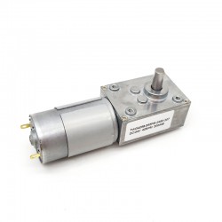 2 Stück 12V/24V Permanentmagnet DC-Schneckengetriebemotor 8,8W Welle 8mm mit 90 Grad Abtriebswelle Schneckengetriebe