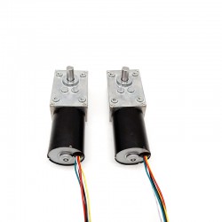 2 Stück 12V/24V Permanentmagnet DC-Schneckengetriebemotor 7W/10,9W Welle 6mm mit Verhältnis 81~621 Schneckengetriebe