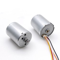 2 Stück Φ22,4mm 12V/24V BLDC Motor Bürstenloser Gleichstrommotor TEC2430 4500U/min 3W 0,05kg.cm Schaft 2mm