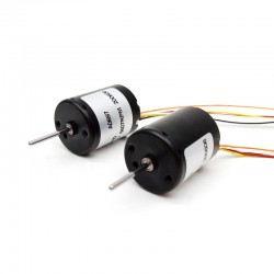 2 Stück Φ22,4mm 12V/24V BLDC Motor Bürstenloser Gleichstrommotor TEC2430 4500U/min 3W 0,05kg.cm Schaft 2mm