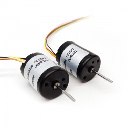 2 Stück Φ22,4mm 12V/24V BLDC Motor Bürstenloser Gleichstrommotor TEC2430 4500U/min 3W 0,05kg.cm Schaft 2mm