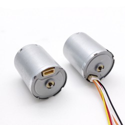 2 Stück Φ22,4mm 12V/24V BLDC Motor Bürstenloser Gleichstrommotor TEC2430 4500U/min 3W 0,05kg.cm Schaft 2mm