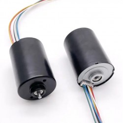 2 Stück Φ35,8mm 12V/24V Bürstenloser Gleichstrommotor TEC3650 20mN.m 5300U/min/3400U/min Schaft 3,175mm