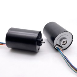 2 Stück Φ35,8mm 12V/24V Bürstenloser Gleichstrommotor TEC3650 20mN.m 5300U/min/3400U/min Schaft 3,175mm